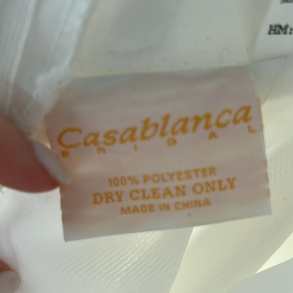 Casablanca off-white satin wedding gown - Picture 9 of 16